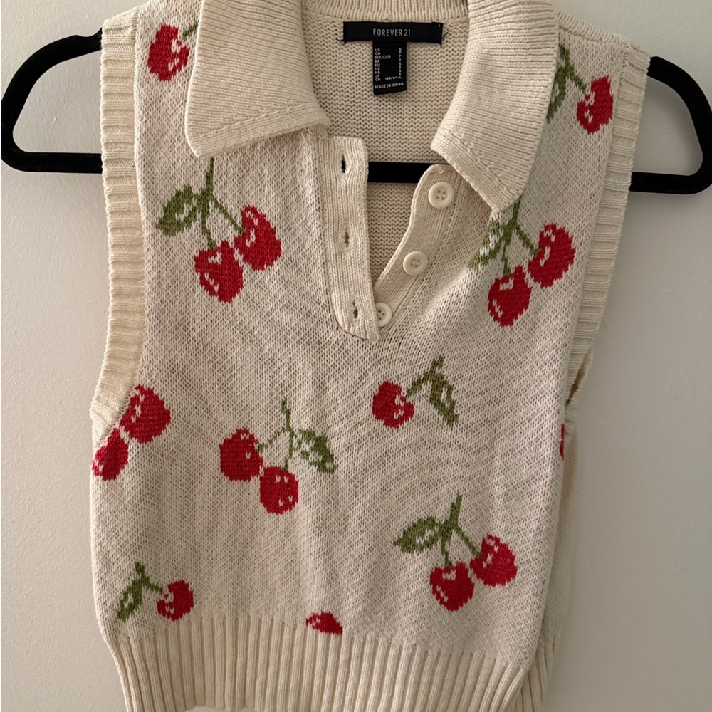 Forever 21 Cream Knit Sweater
